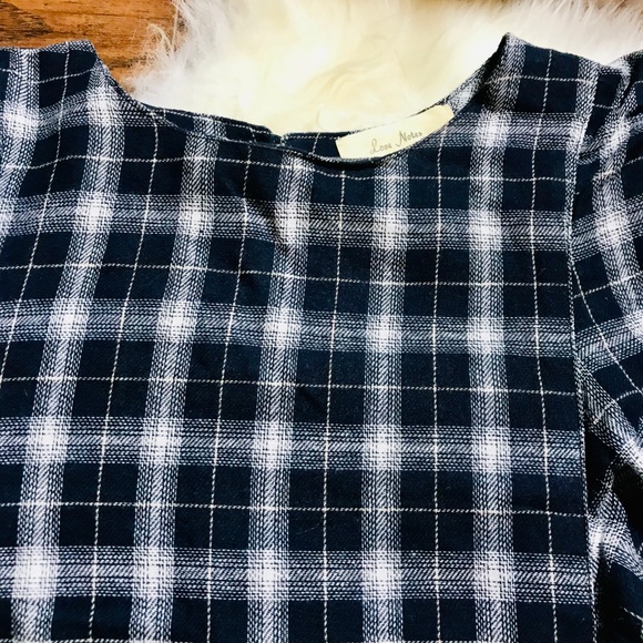 Love Notes Plaid Ruffle Flannel Blouse M - Picture 5 of 8